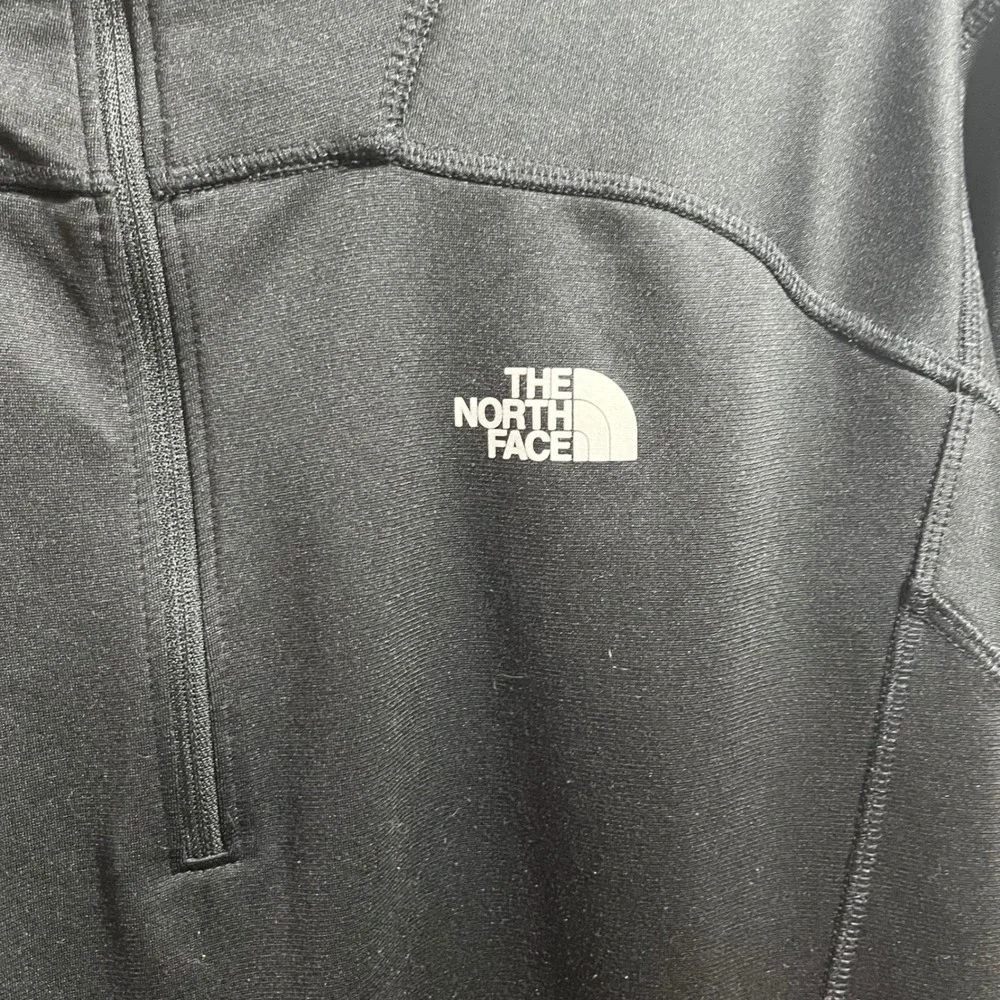 The North Face Mens Quarter Zip Pullover Black Activewear Fleece Jacket Large